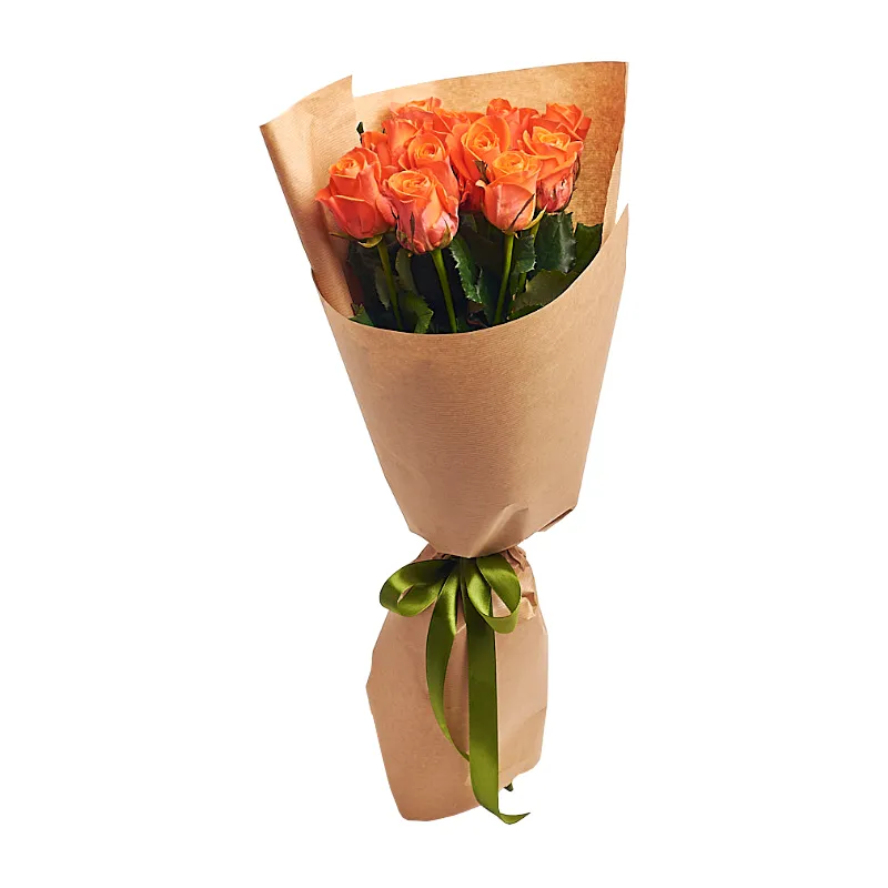 Букет из 13 оранжевых роз